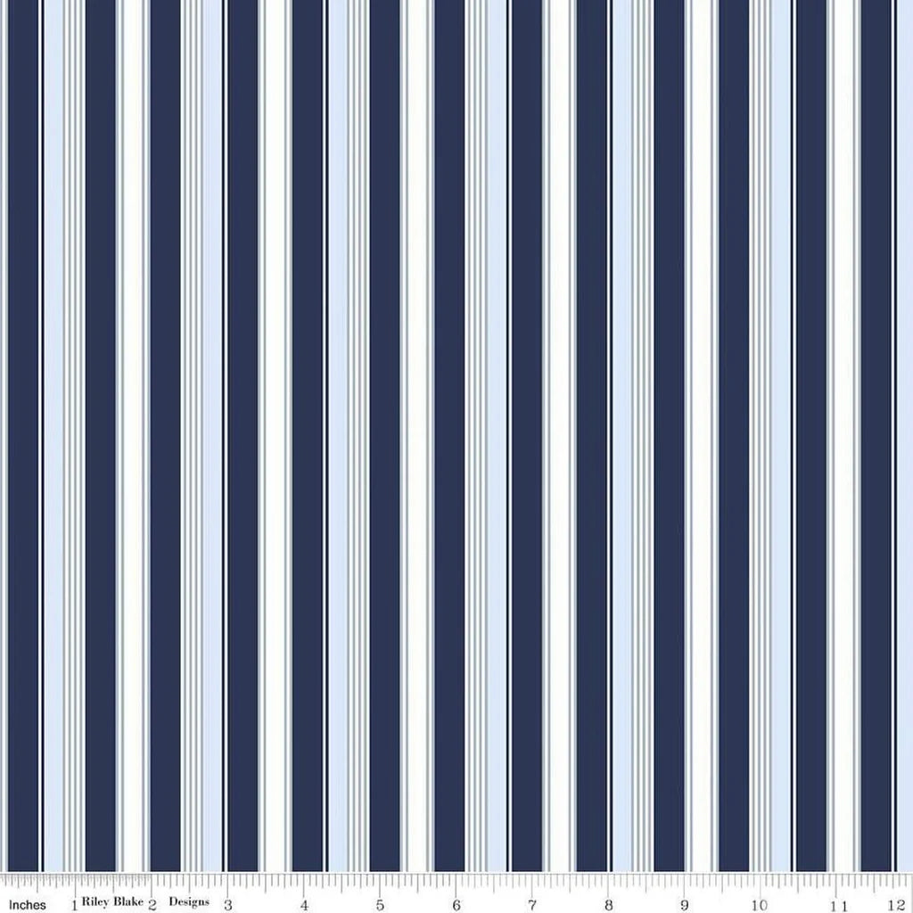 Riley Blake Picadilly Stripes Navy C11894