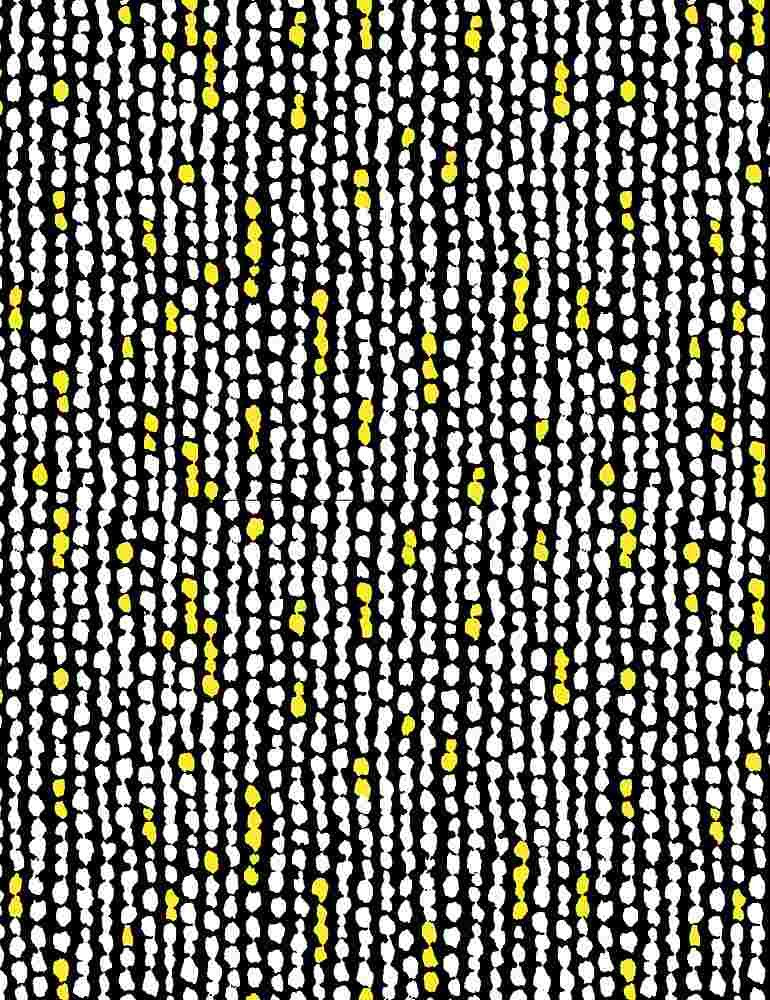 Timeless Treasures Sundance Tri color Knotted Stripe Black and Yellow TRIO-C1272