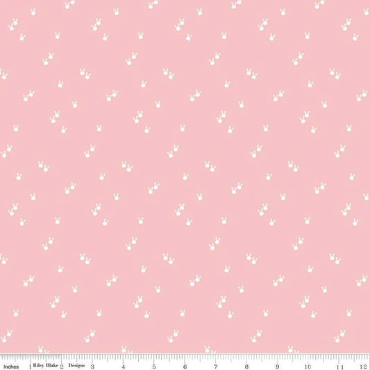 Riley Blake Seasonal Basic Bunnies Pink C656
