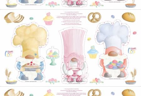 Benartex Gnomebody Bakes It Better chef Gnome Doll Panel-12836-99