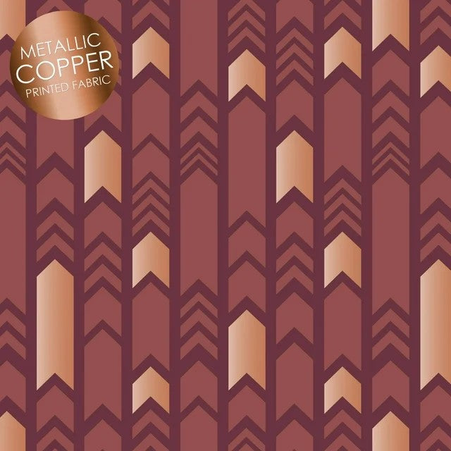 $5/yard Metallic Arrows in Rust
