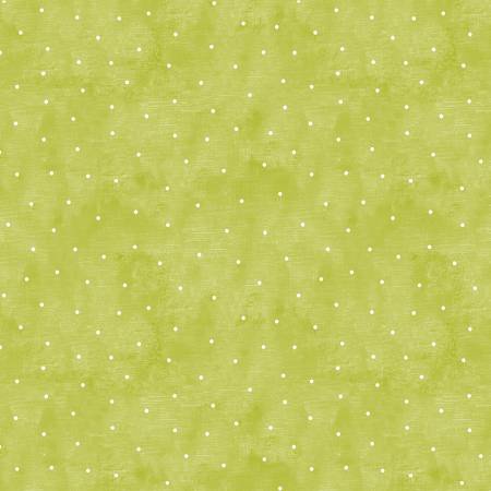 Benartex A Cozy Winter Chalkdot Lime 13159P-40
