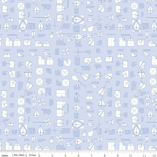 Riley Blake On The Wind Folded Paper C11854 Sky