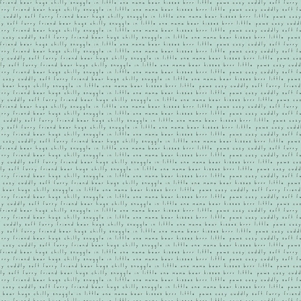 Riley Blake Nice Ice Baby Cuddles Mint C11603