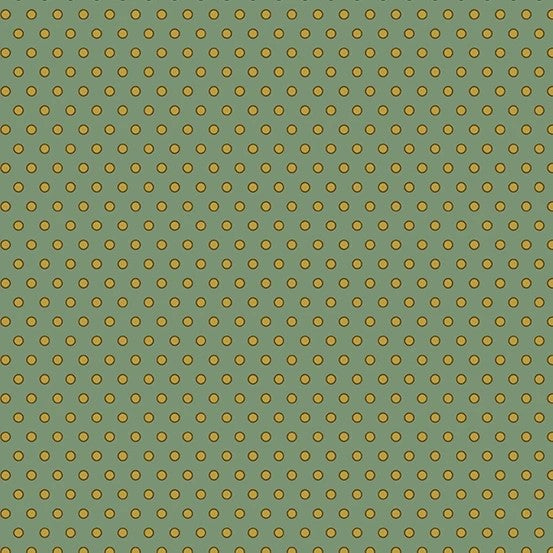 Andover Secret Stash Earth Tones Dot Dot Dot in Spanish Moss by Edyta Sitar