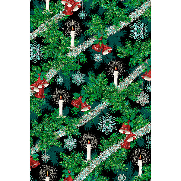 RJR Fabrics Evergreen Tannenbaum Midnight Metallic RJ600-MI1M