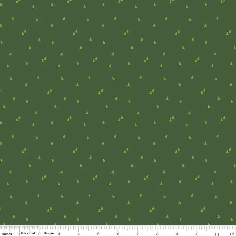 Riley Blake Seasonal Basics Trees C654-GREEN