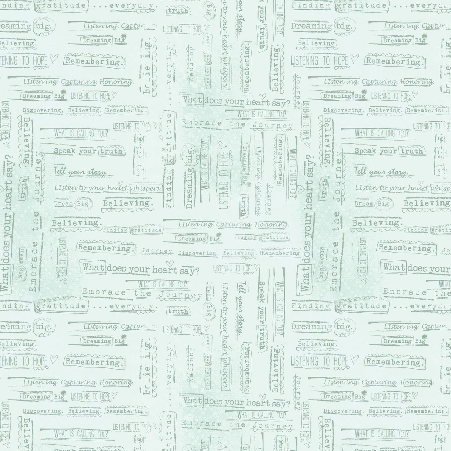 Benartex Be The Light Words of Truth 13032-04 Light Turquoise/Aqua