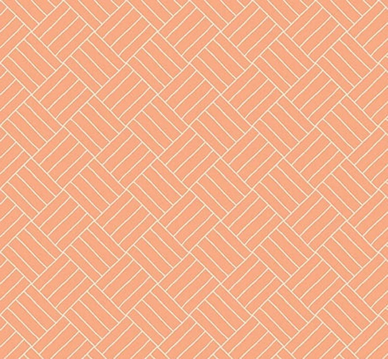 Riley Blake Wildwood Wander Crosshatch Peach C12435