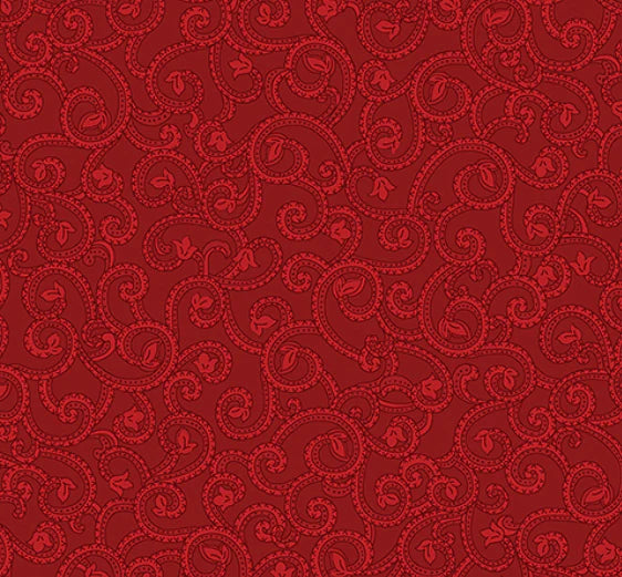 Benartex Samsara Scroll Red 13066-10