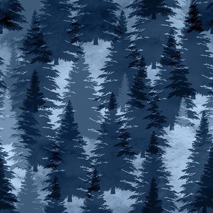 Suite B for Island Batik Quiet Reflections Fir Trees Blue Sky 922129510SB