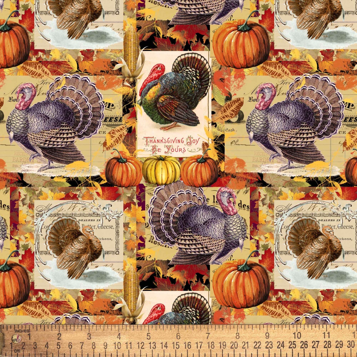Fall Patchwork Turkey (1/2 yard PRE-CUT)