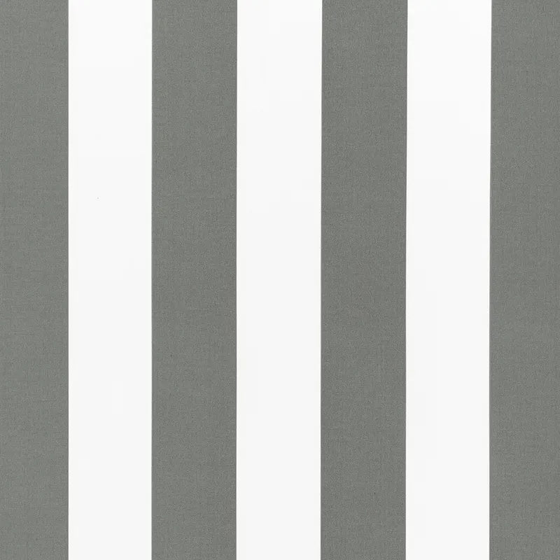 4000 Berkshire Outdoor Fabric Cabana Stripe Stone (White and Gray)