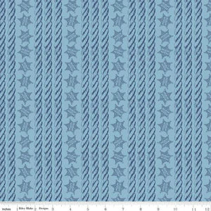 Riley Blake Americana John Wayne Ropers and Stars Blue C9471