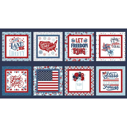 Riley Blake Fabrics Panel Stars and Stripes Forever P15717 **