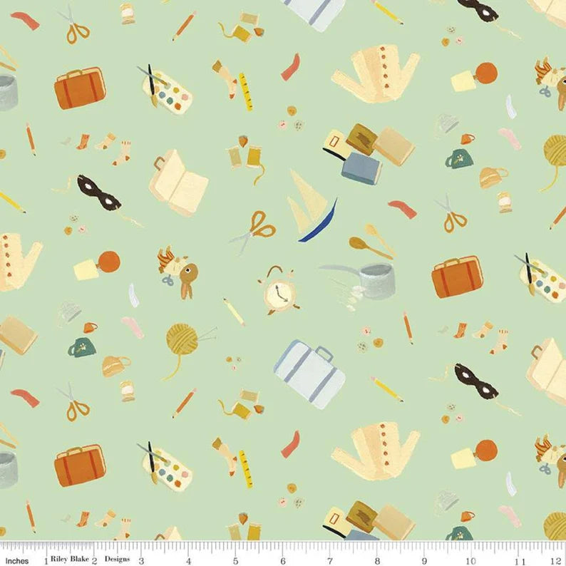 Riley Blake Dream World The Littlest Family's Big Day Toss CD11491 Mint