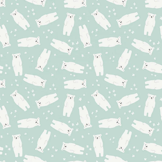 Riley Blake Nice Ice Baby Polar Bear C11601 Mint