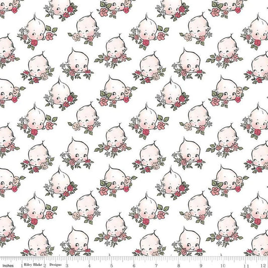 Riley Blake Sew Kewpie Faces C10542 Cloud