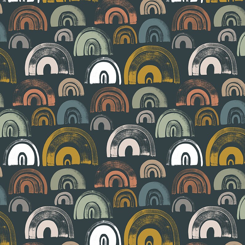 Riley Blake The Waterhole Rainbows C11842 Midnight