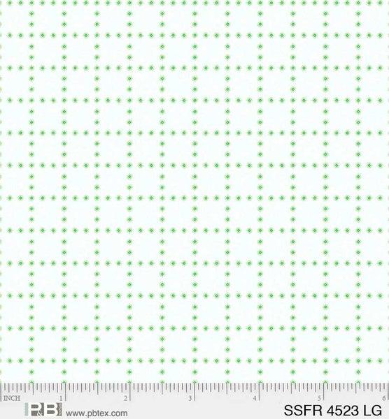 P&B Textiles Smiling Safari Friends Grid Light Green 04523-LG