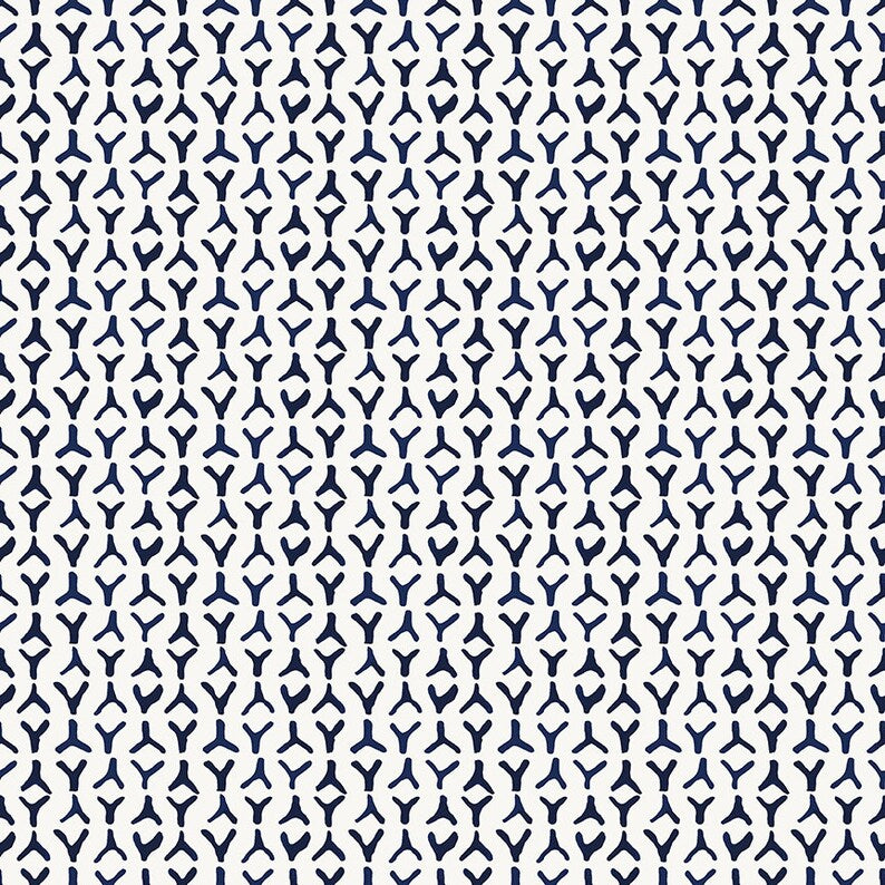 Riley Blake Watermark Storm Y's Y Shapes C11326 White
