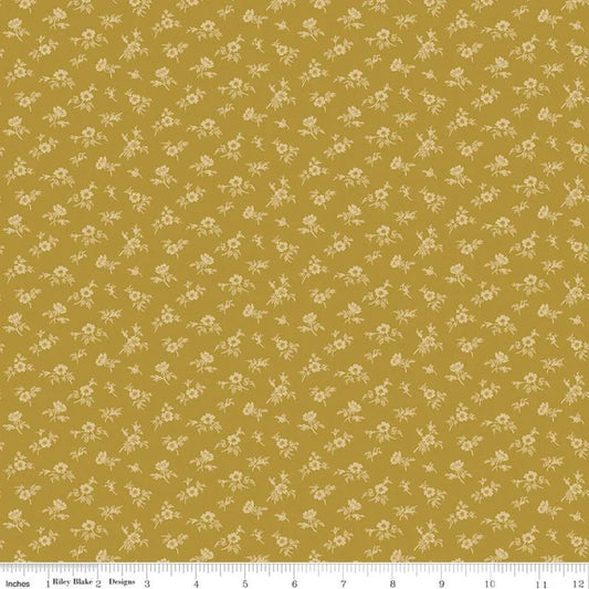 Riley Blake Buttercup Blooms Ditsy Flowers C11156 Gold