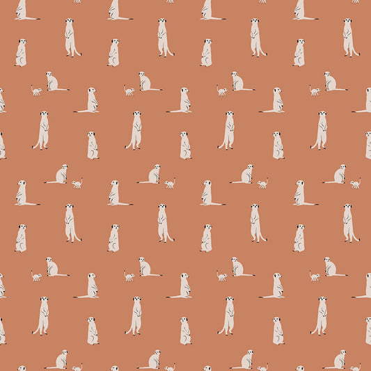 Riley Blake The Waterhole Meerkat in Rust C11843