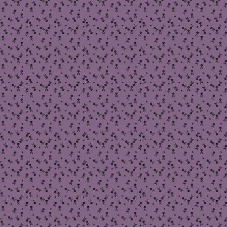 Riley Blake Beggar's Night Skulls on Purple C14508