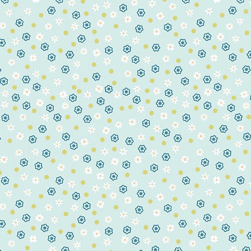 Benartex Gathering Wildflowers Aqua 13526-24