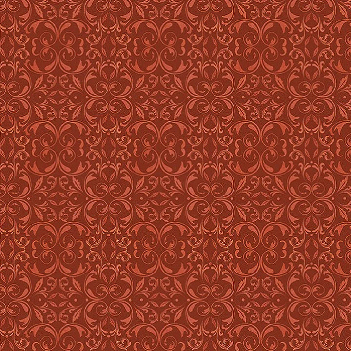 Benartex Turkey Time Mirrored scroll Spice 13109-88