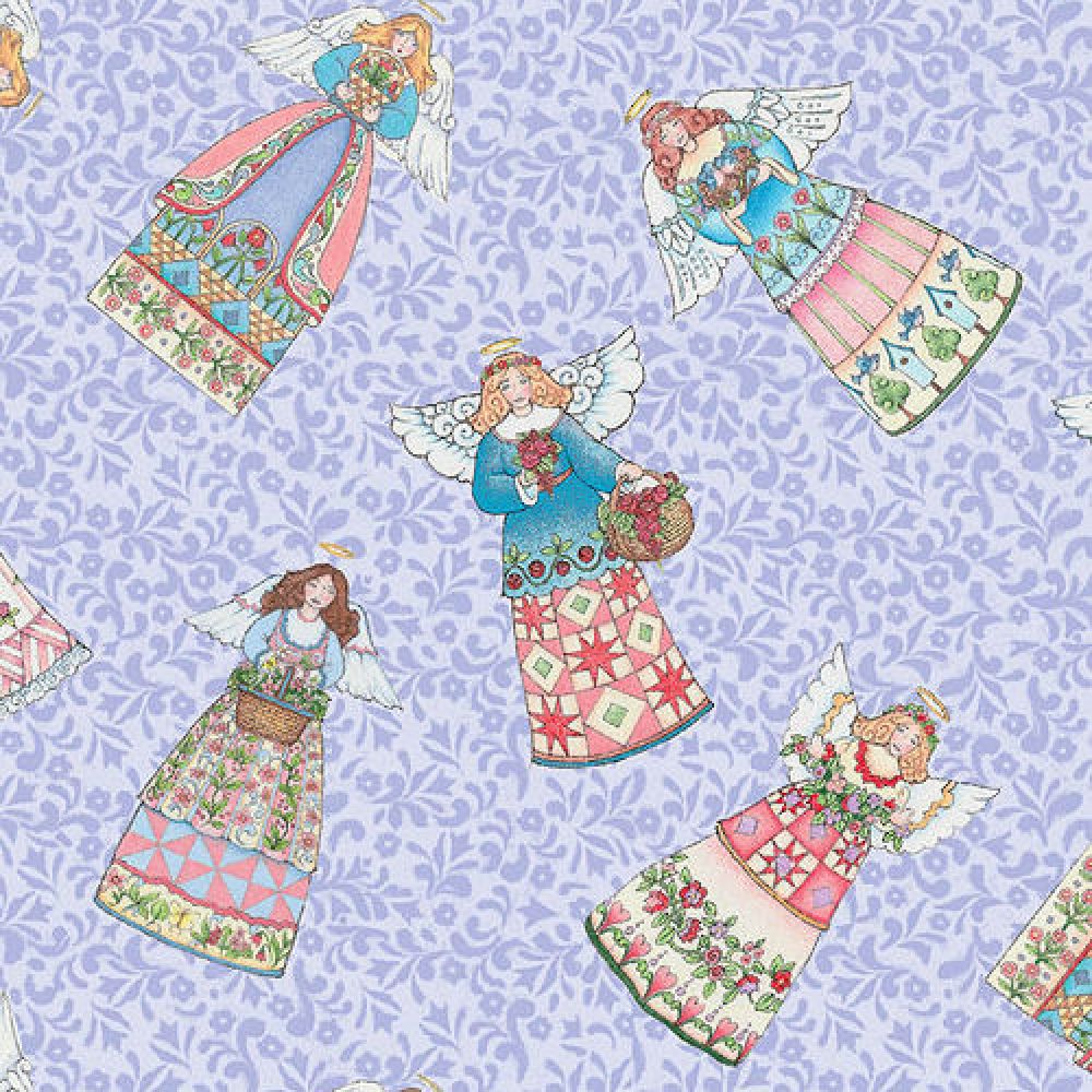 Benartex Garden Angels Toss Lilac 13322-66