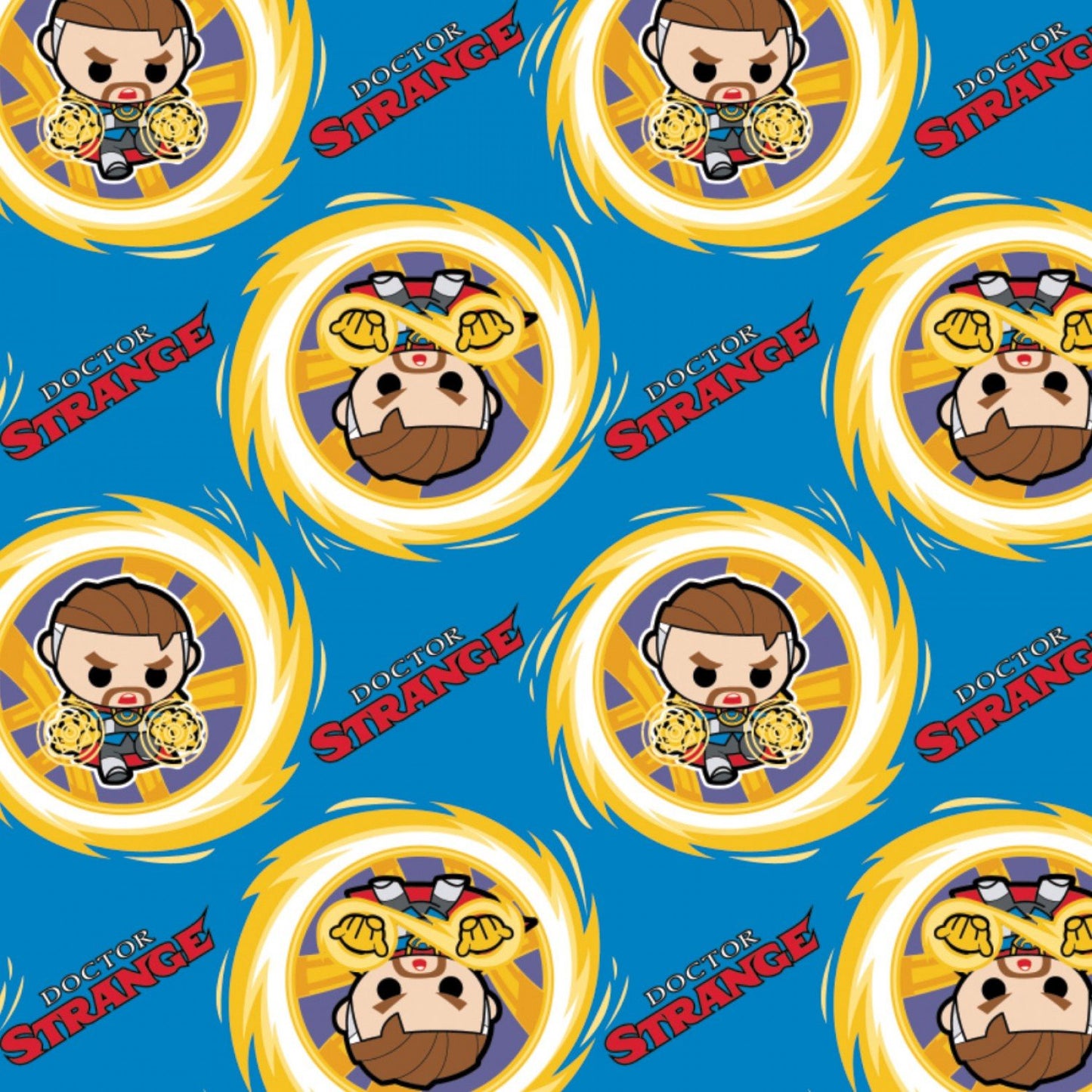 Camelot Fabrics Doctor Strange marvel Kawaii 2 13020861 Medallions on Blue