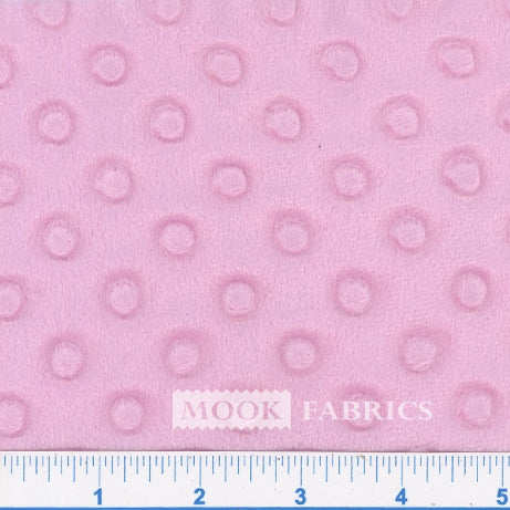 5018 Mook Fabrics Softee Dot Minky Solid Bubble Gum 69460