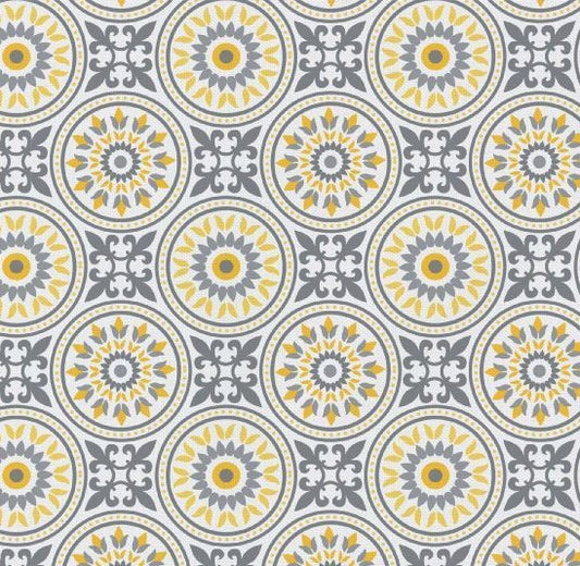 $5/yard $35/8 yard BOLT Medallion Mosaic White