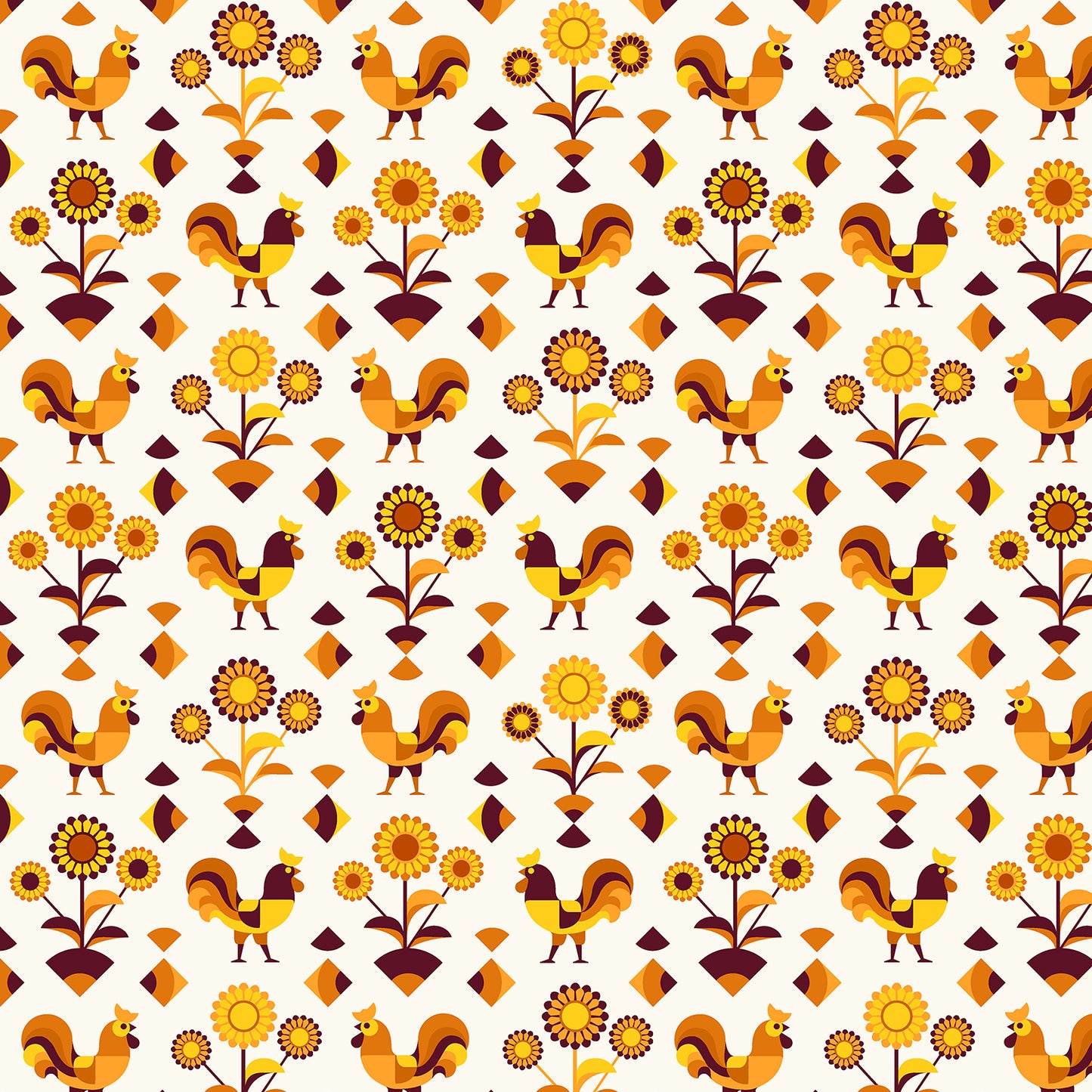 RJR Fabrics Lil' Bit Country Rockin' Rooster RJ1901-OR2