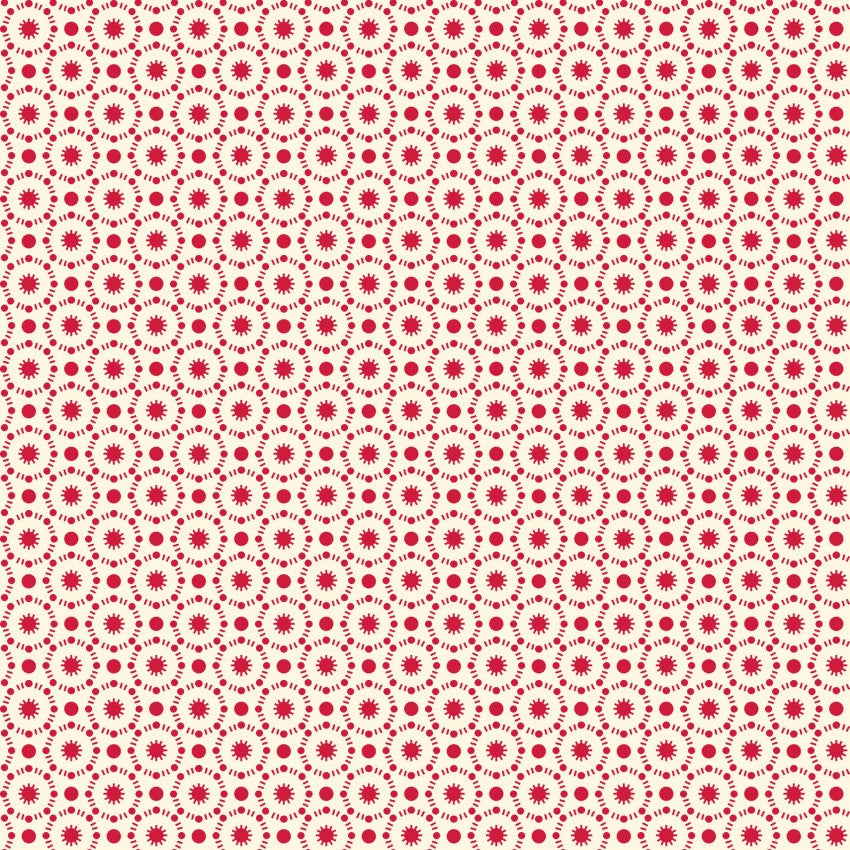 Maywood Studios All Our Hearts Patriotic Starburst Red & Cream MAS10517-R