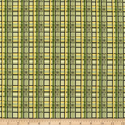 Riley Blake Jill Finely Petals and Pedals Plaid Green C11144