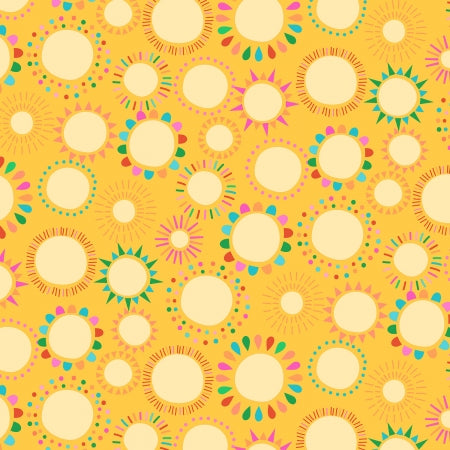 RJR Fabrics Adventure Hello Sunshine Goldenrod FJ1303-GO2