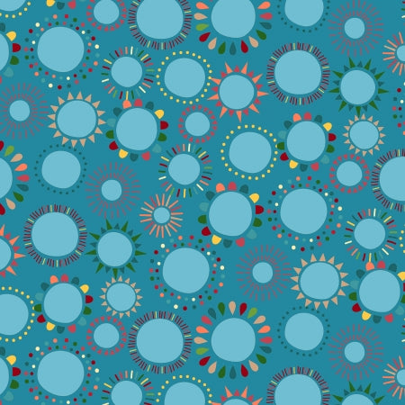 RJR Fabrics Adventure Hello Sunshine Teal RJ1303-TE3