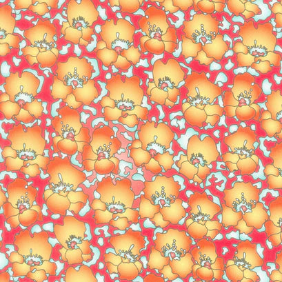 Suite B for Island Batik Lush Floral Orange Pumpkin 922108275CP