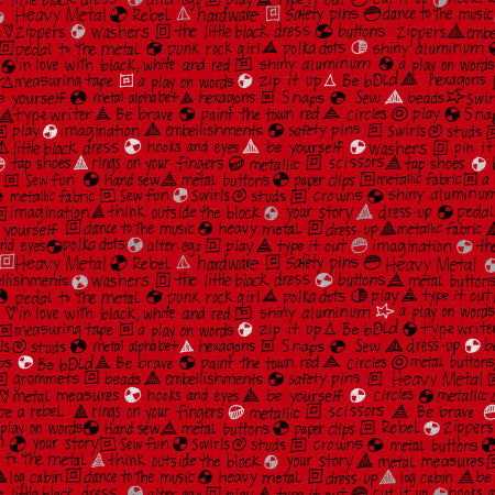 RJR Fabrics Heavy on The Metal JF304-FL1M Flaming Red Metallic