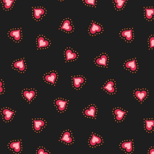 Lewis & Irene Little Matryoshka Hearts on Black A568.3