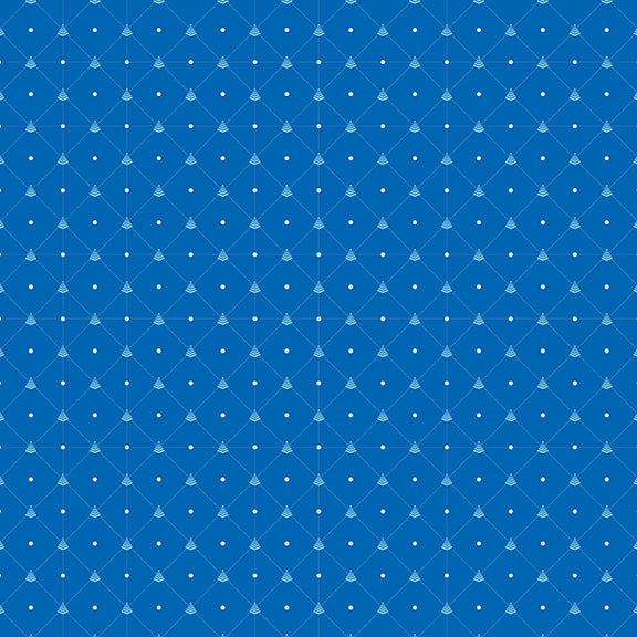 Suite B for Island Batik Quilted Christmas Diamond Blue Bluebird 922154545SB