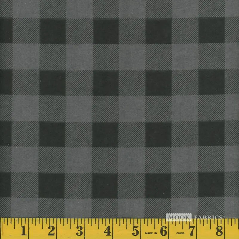 7020 Mook Fabrics Flannel Buffalo Plaid Grey 103961