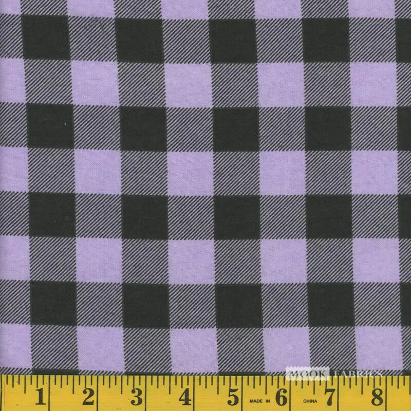 7021 Mook Fabrics Flannel Buffalo Plaid Lavender 103962