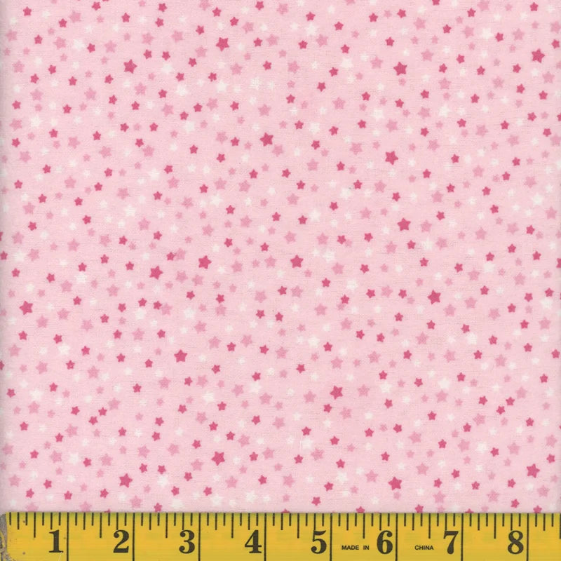 7041 Mook Fabrics Flannel Star Heavenly Pink 7041