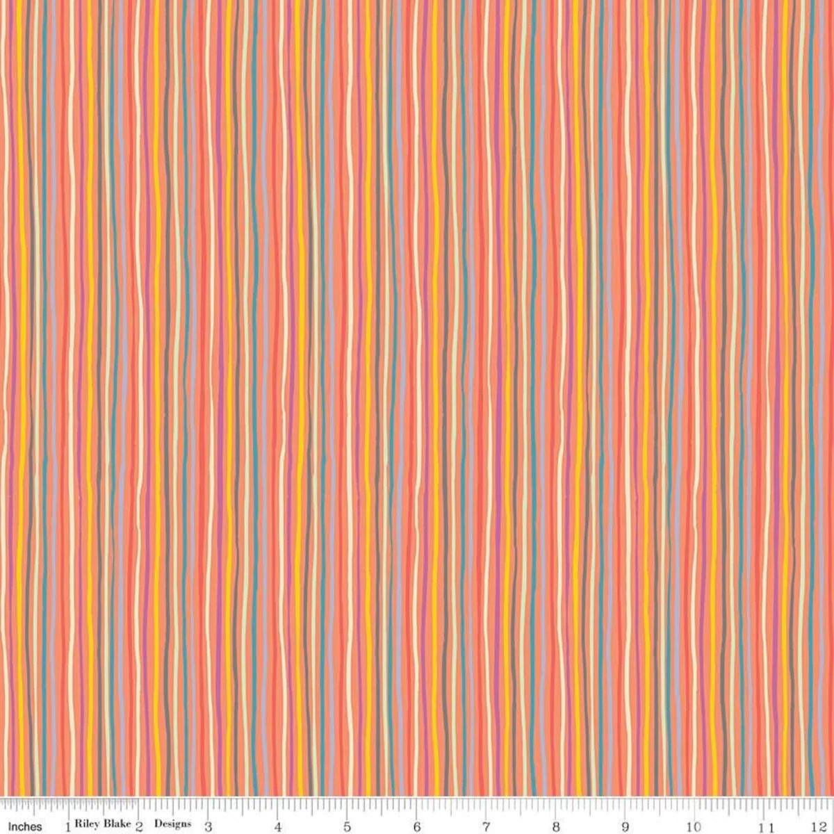 Riley Blake Tiny Treaters Orange Stripe C10486
