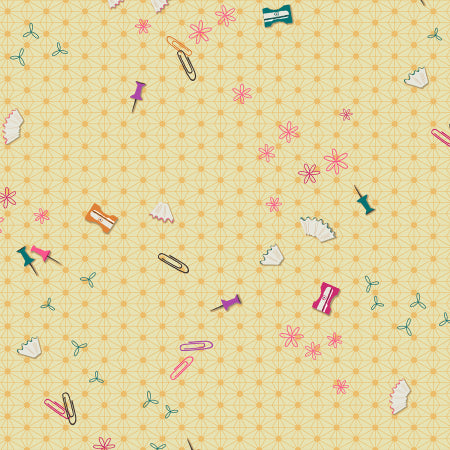 Cotton + Steel From The Desk Of... Pencil Shavings Yellow TB102-YE3