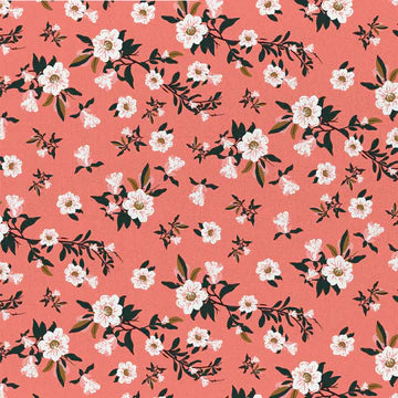 Paintbrush Studio Fabrics Imperial Garden Flowers Salmon Pink 12020222