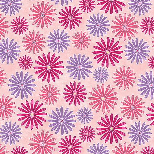 Benartex Daisy Bloom Light Blush 132801-01 Blooming Denim